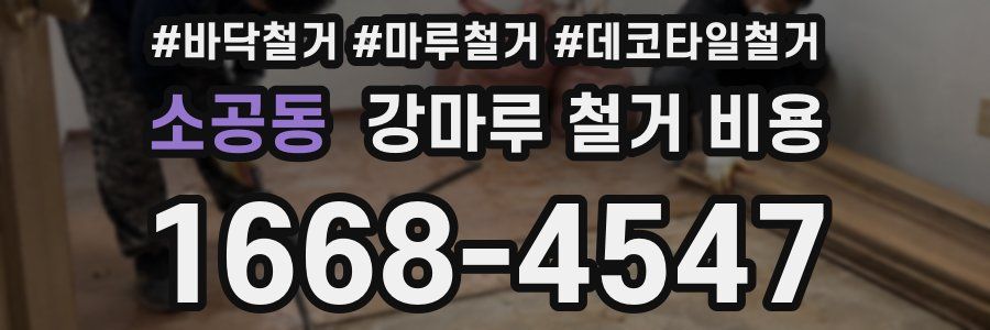 소공동 강마루 철거 비용