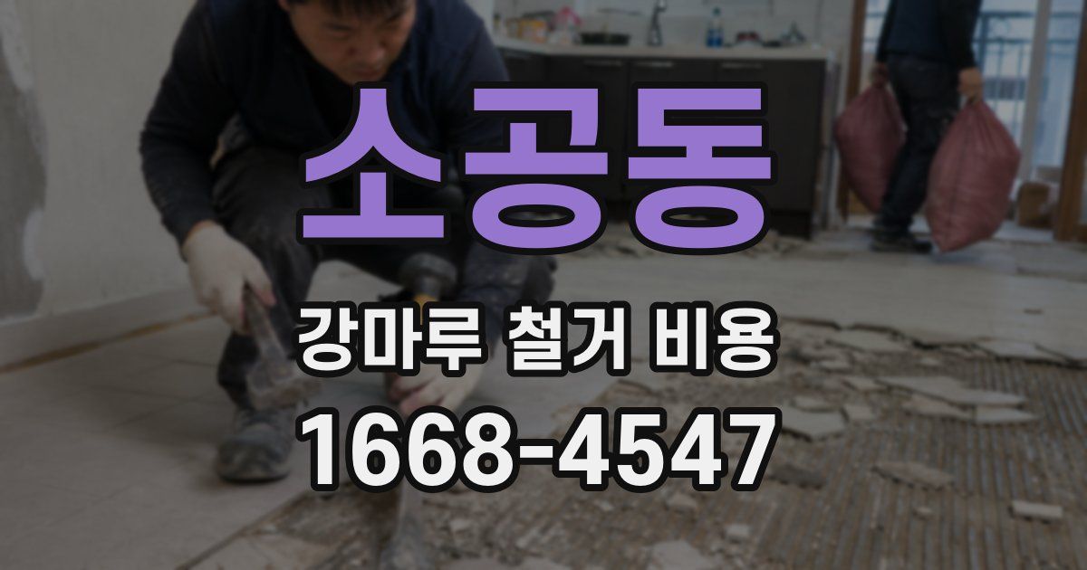 소공동 강마루 철거 비용