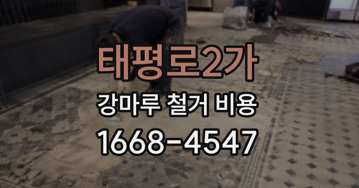 태평로2가 강마루 철거 비용