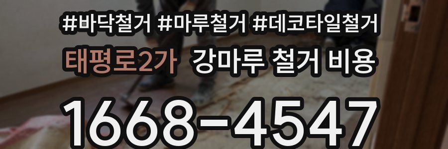 태평로2가 강마루 철거 비용