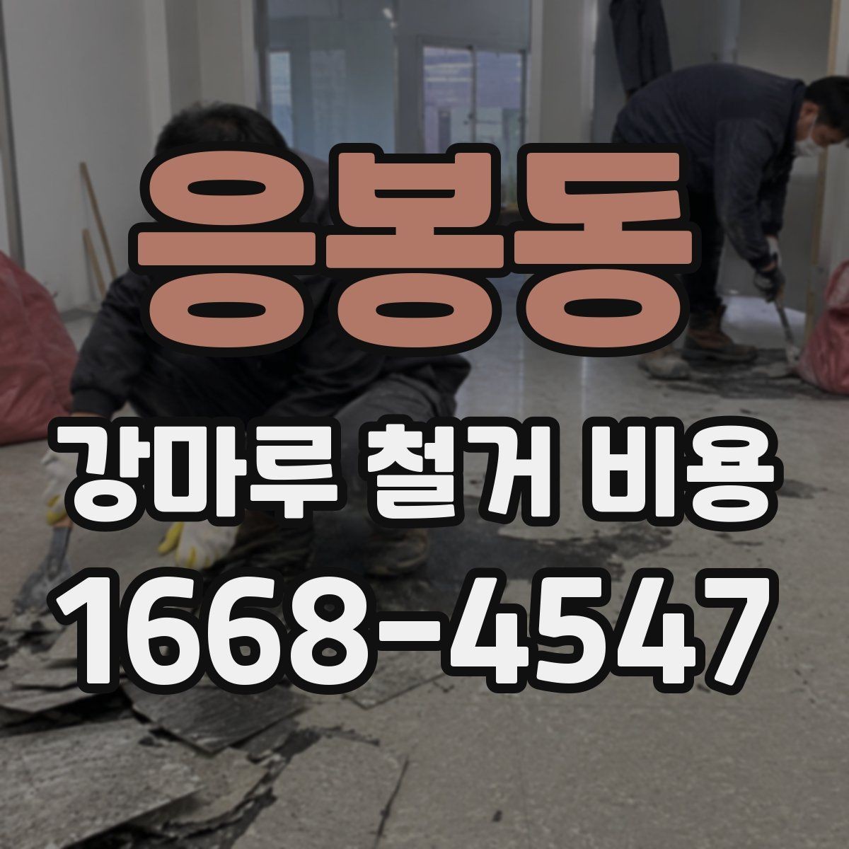 응봉동 강마루 철거 비용 겨울철과 여름철 작업 차이