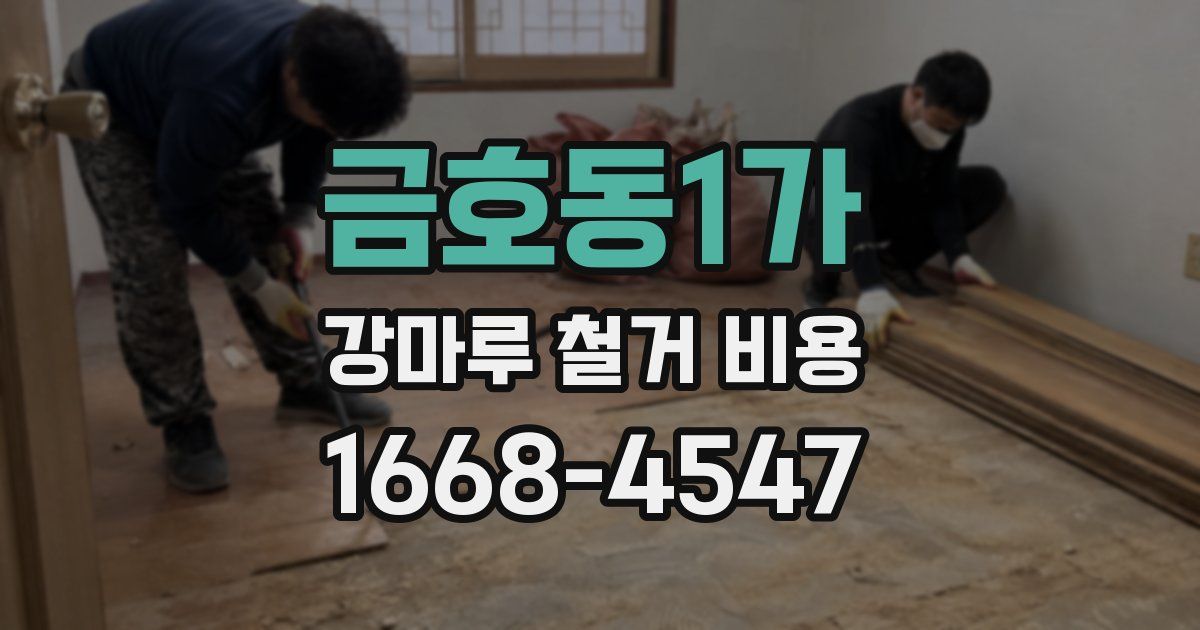 금호동1가 강마루 철거 비용