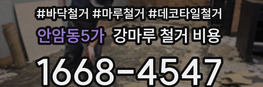 안암동5가 강마루 철거 비용