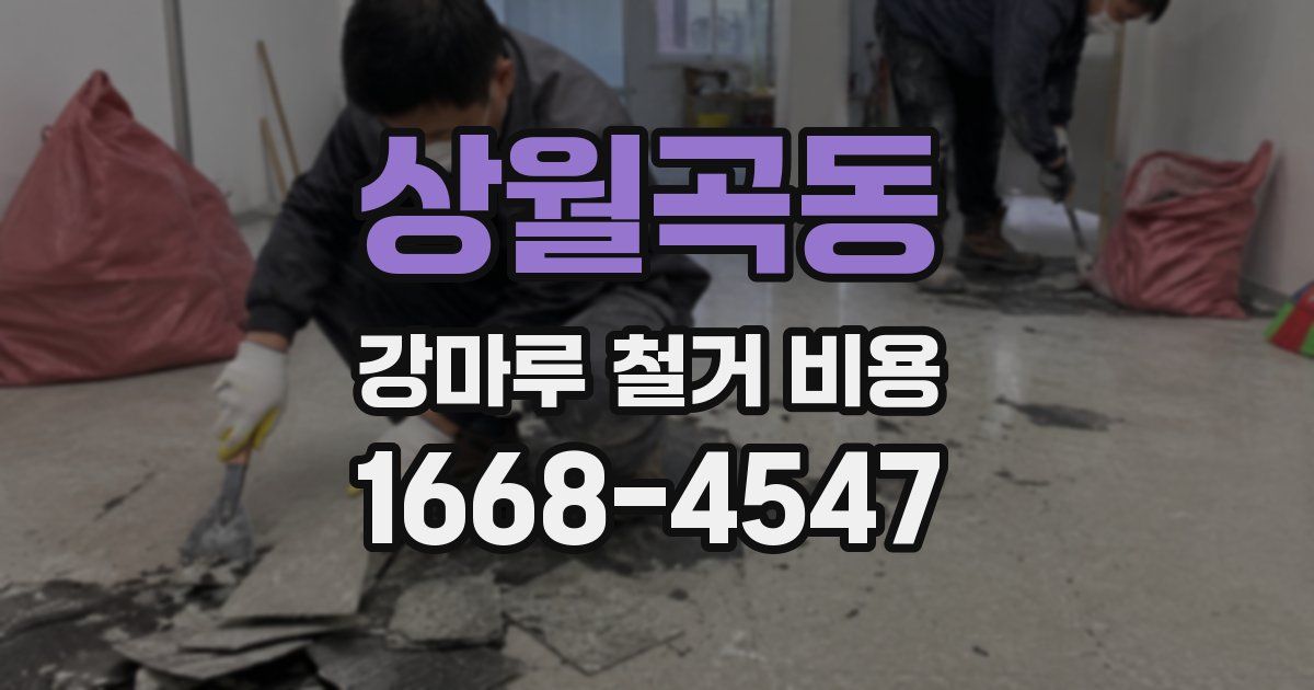 상월곡동 강마루 철거 비용