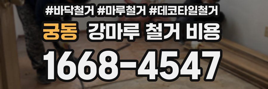 궁동 강마루 철거 비용