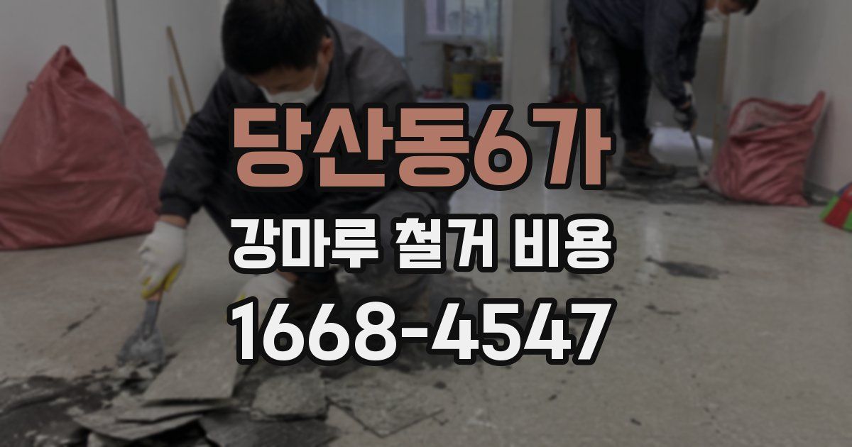 당산동6가 강마루 철거 비용