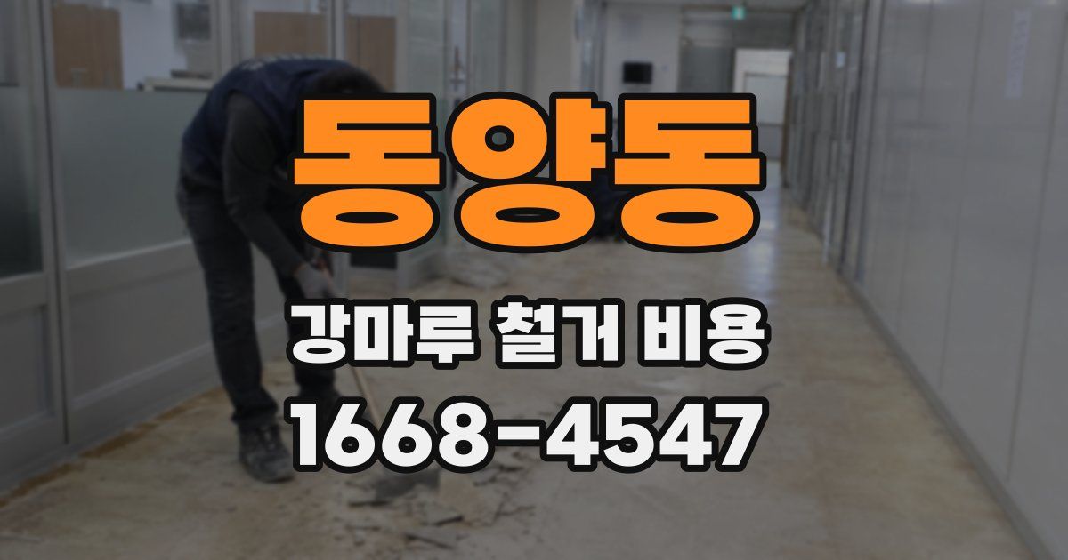 동양동 강마루 철거 비용