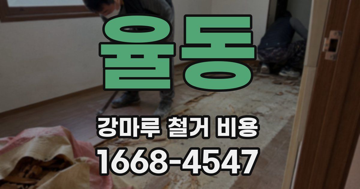 율동 강마루 철거 비용