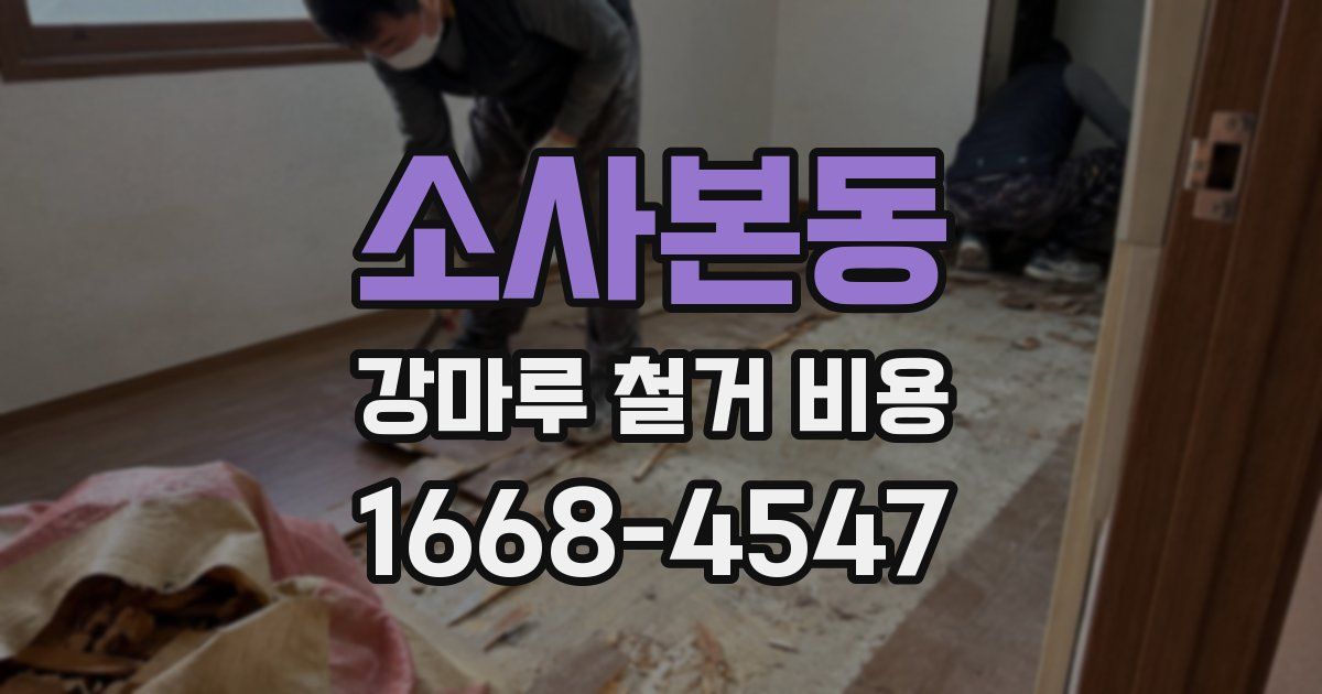 소사본동 강마루 철거 비용
