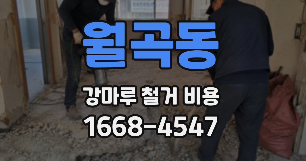 월곡동 강마루 철거 비용