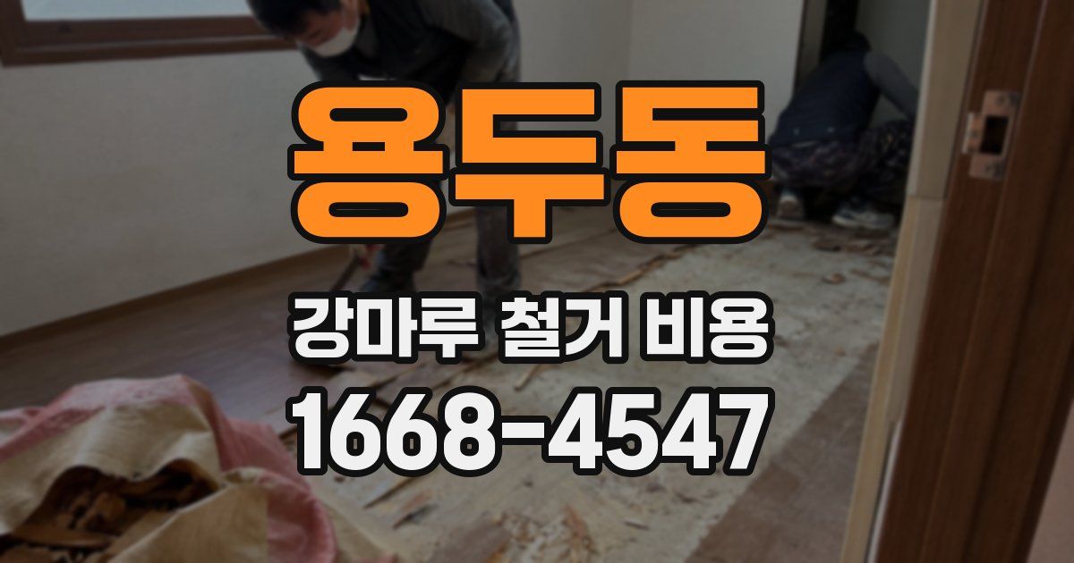 용두동 강마루 철거 비용