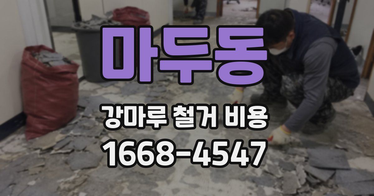 마두동 강마루 철거 비용