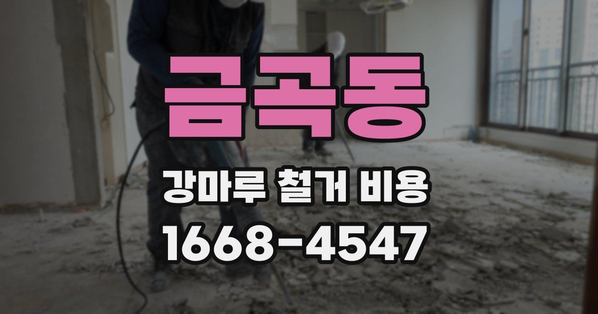 금곡동 강마루 철거 비용
