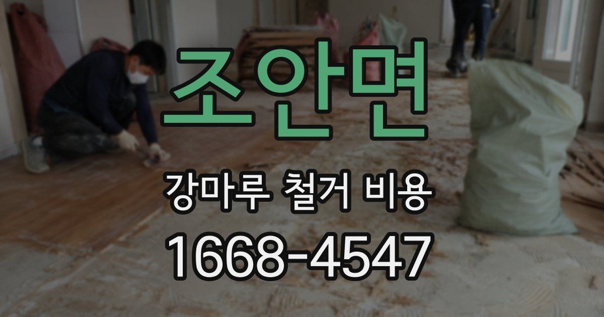 조안면 강마루 철거 비용