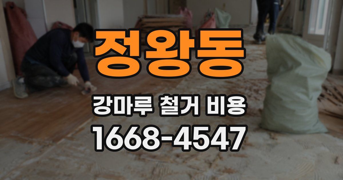 정왕동 강마루 철거 비용