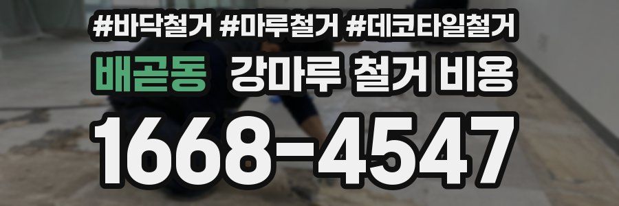 배곧동 강마루 철거 비용