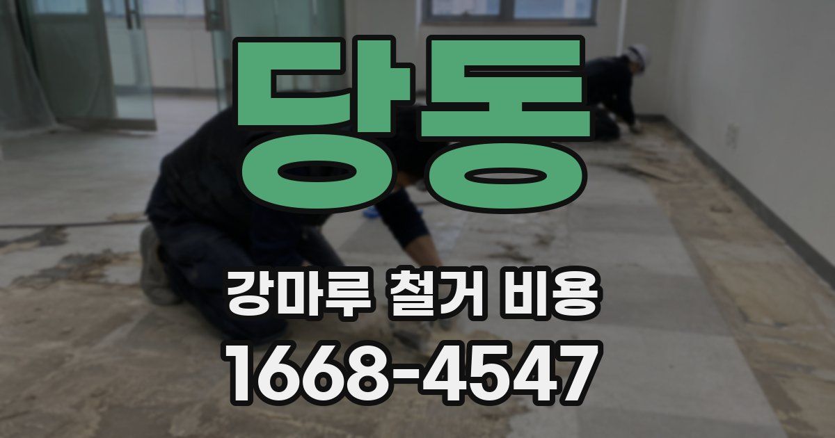 당동 강마루 철거 비용