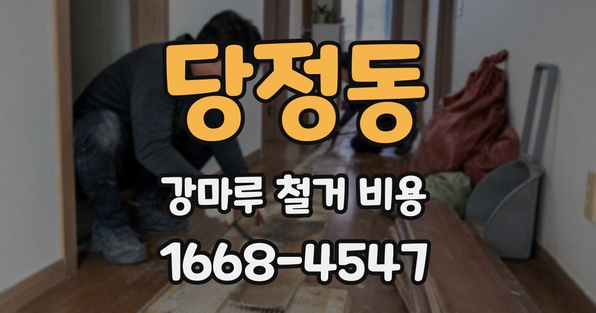 당정동 강마루 철거 비용