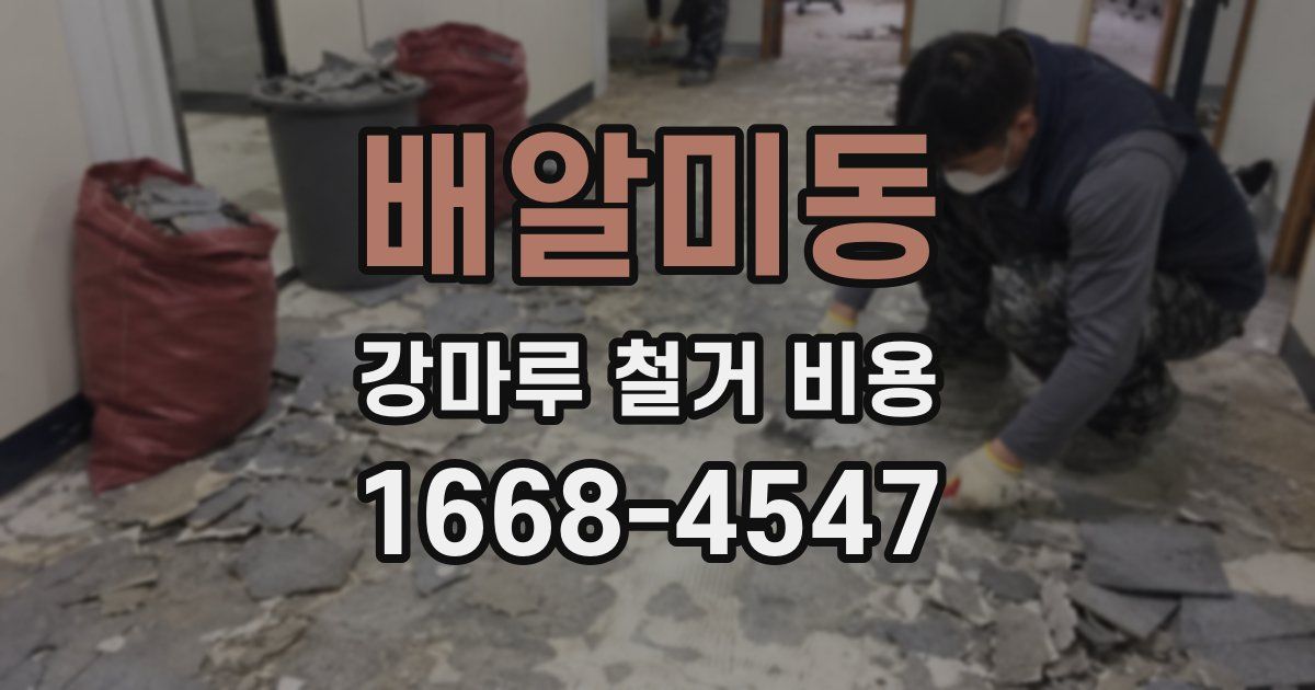 배알미동 강마루 철거 비용