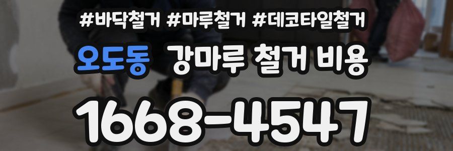 오도동 강마루 철거 비용