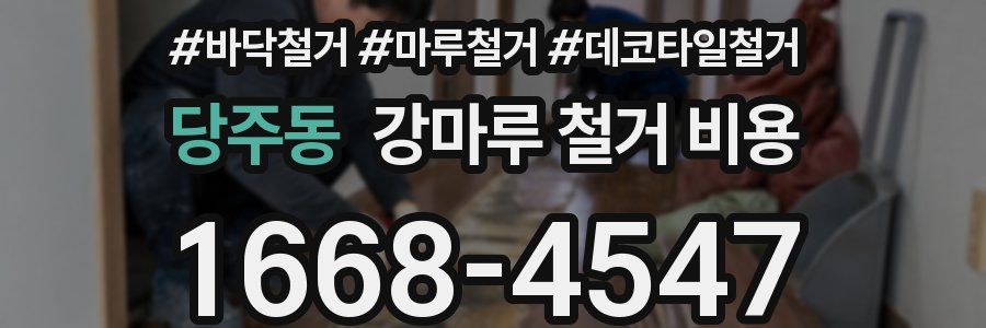 당주동 강마루 철거 비용