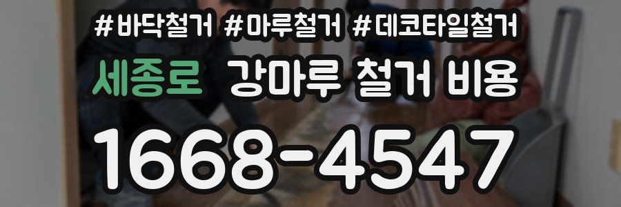 세종로 강마루 철거 비용