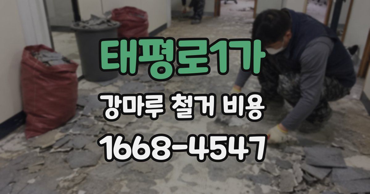 태평로1가 강마루 철거 비용
