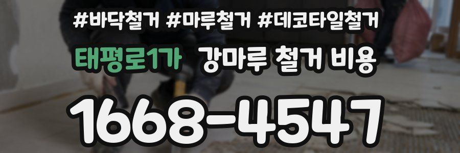 태평로1가 강마루 철거 비용