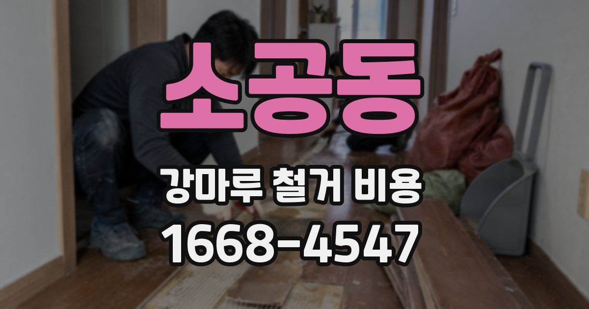 소공동 강마루 철거 비용