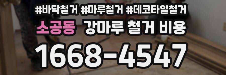 소공동 강마루 철거 비용