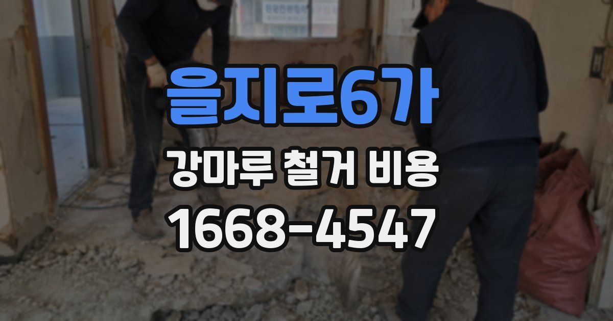 을지로6가 강마루 철거 비용