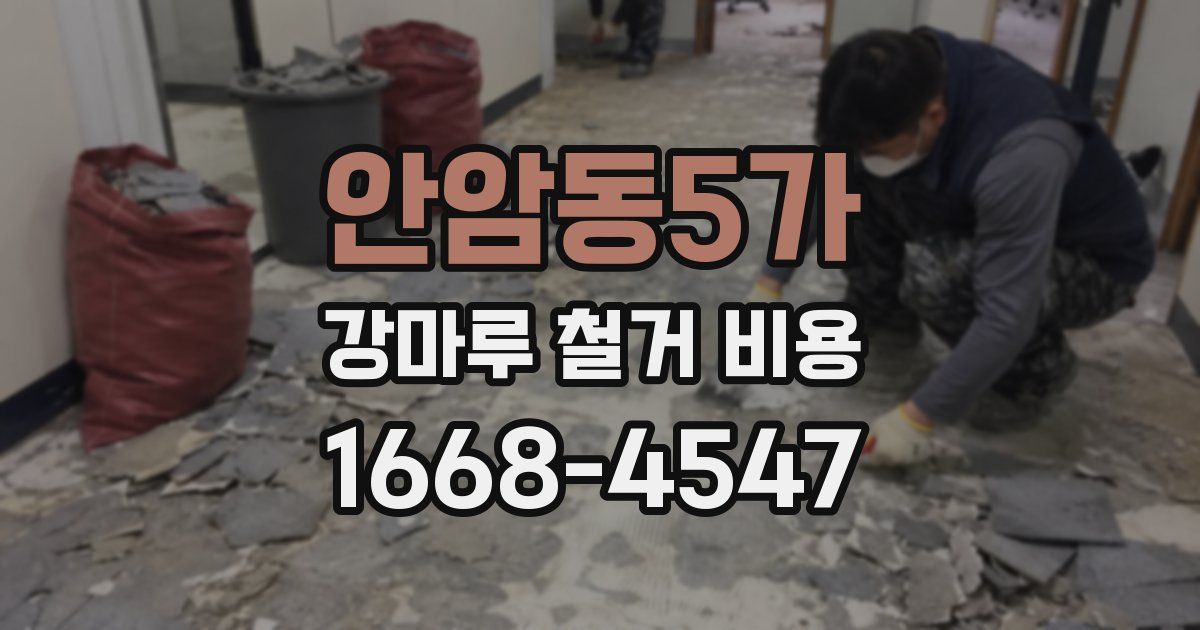 안암동5가 강마루 철거 비용