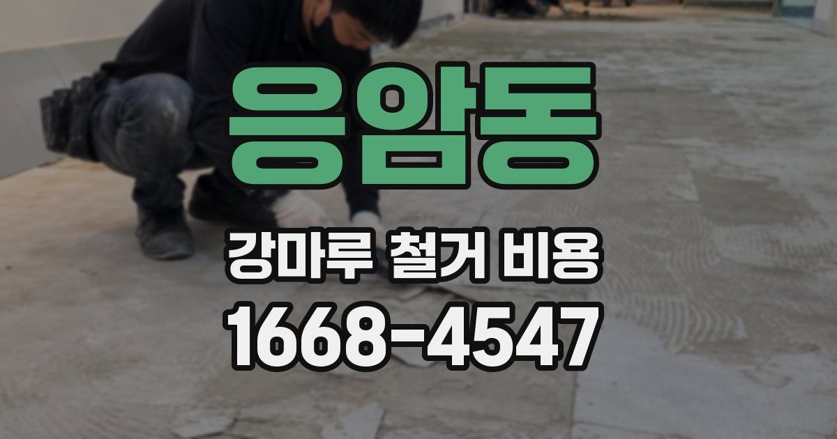 응암동 강마루 철거 비용
