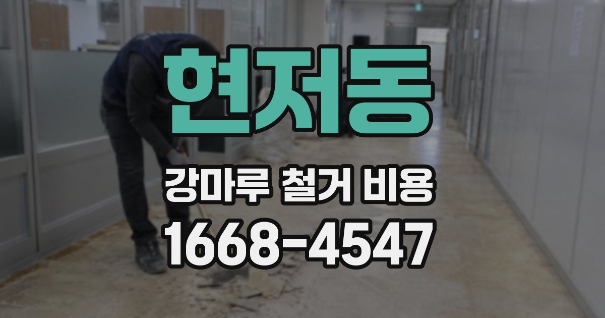 현저동 강마루 철거 비용