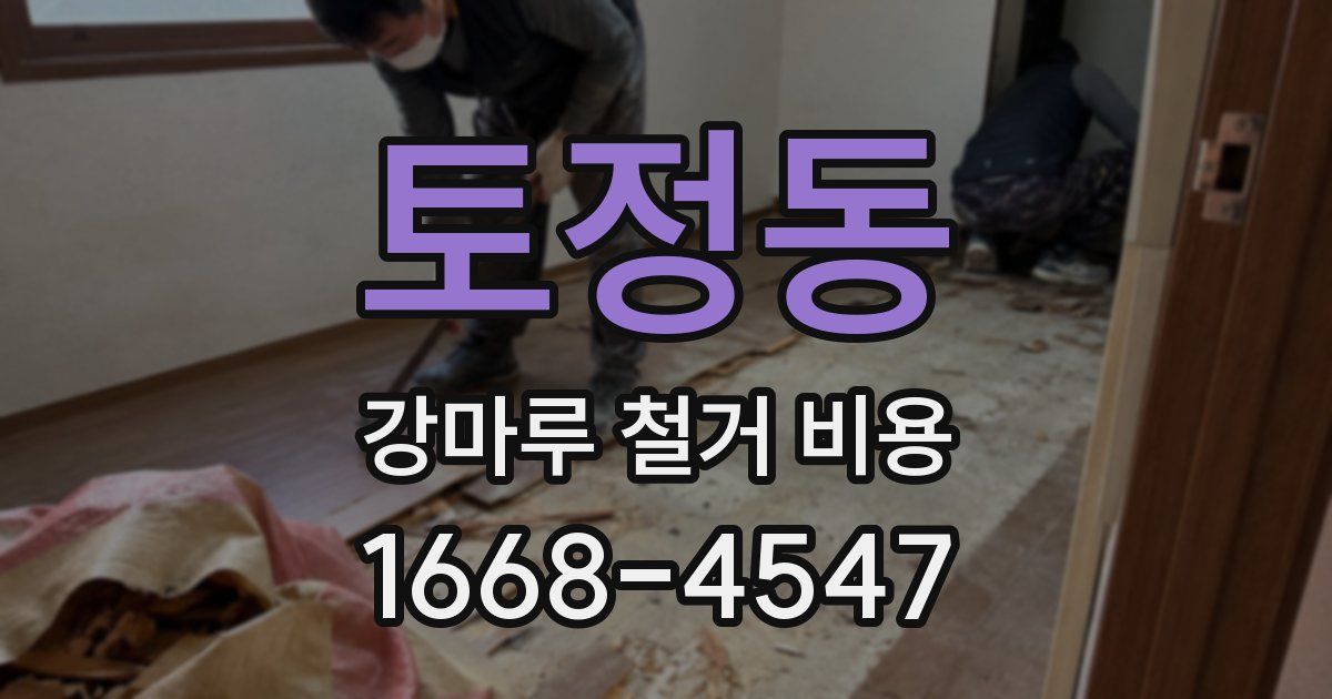 토정동 강마루 철거 비용