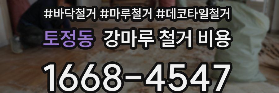 토정동 강마루 철거 비용