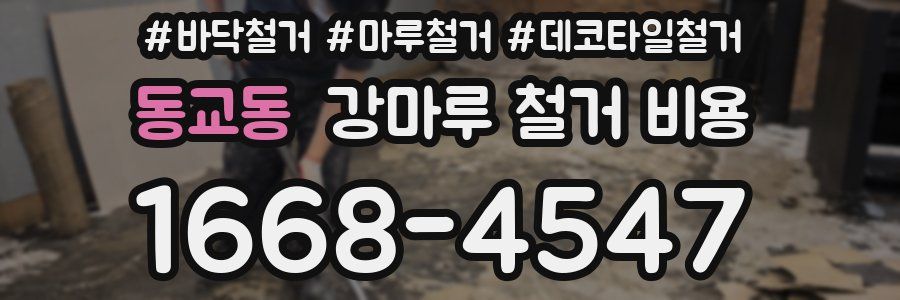 동교동 강마루 철거 비용