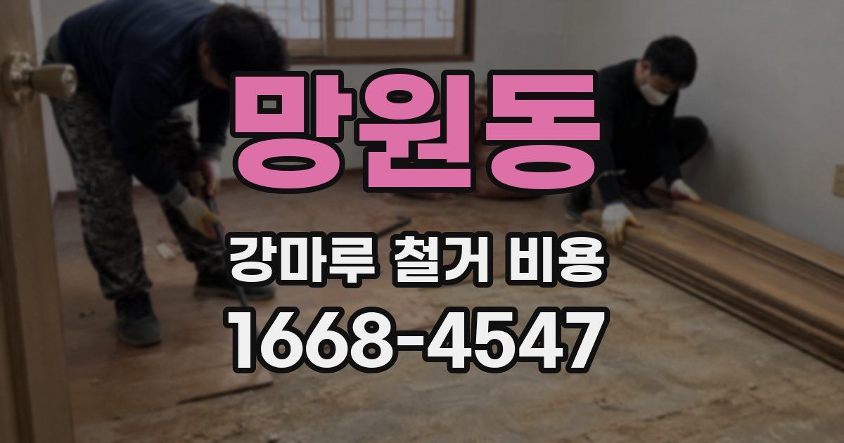 망원동 강마루 철거 비용