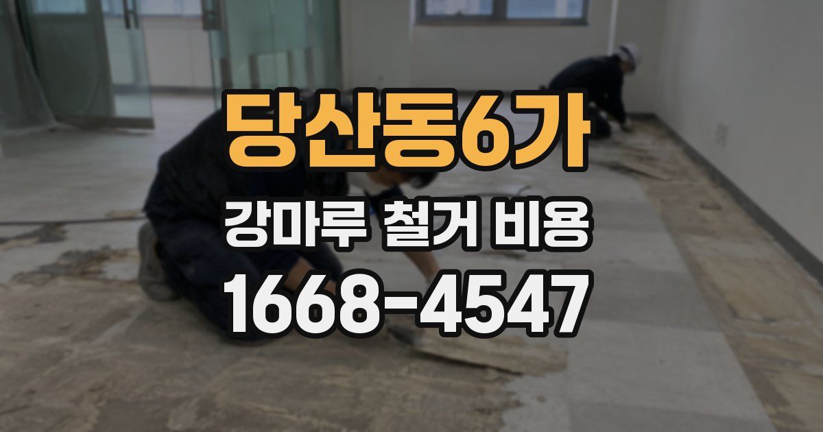 당산동6가 강마루 철거 비용