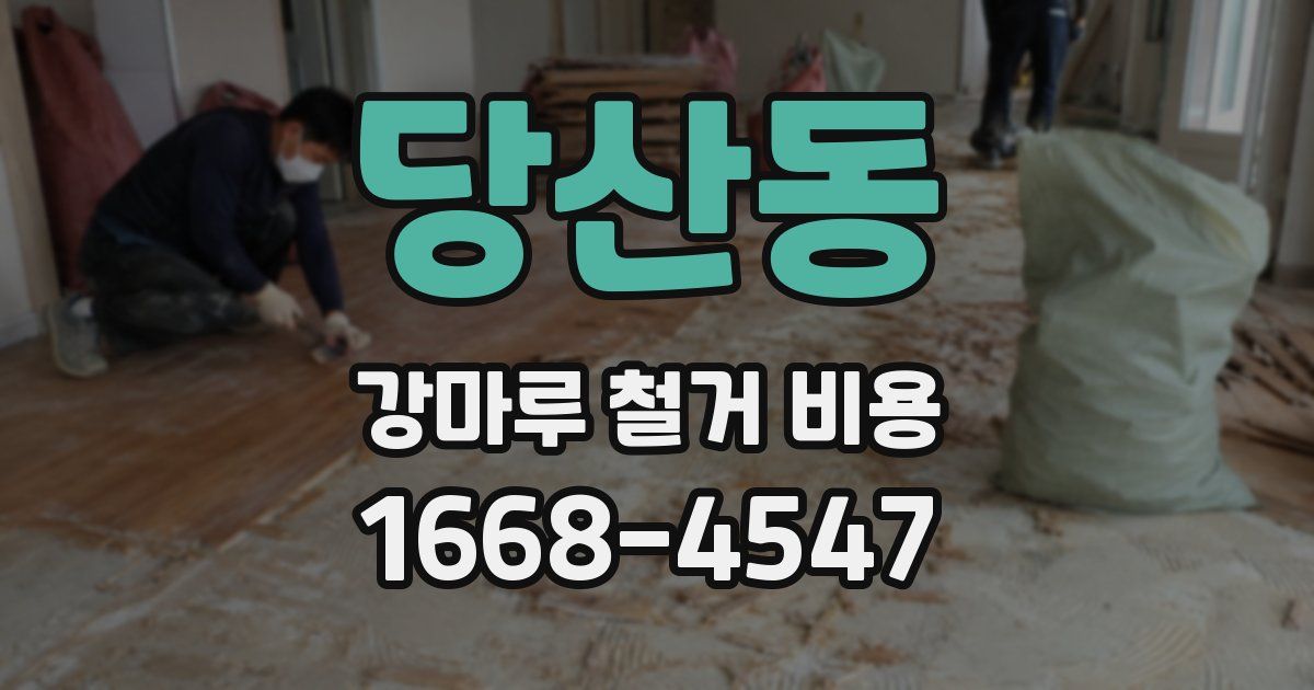 당산동 강마루 철거 비용