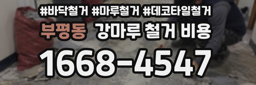 부평동 강마루 철거 비용