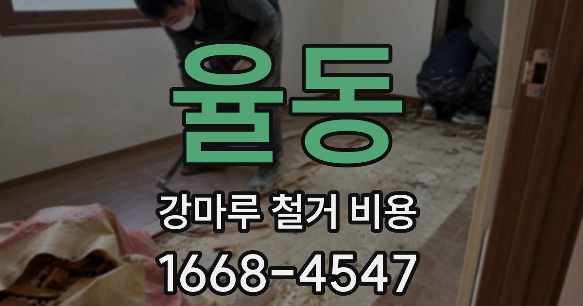율동 강마루 철거 비용