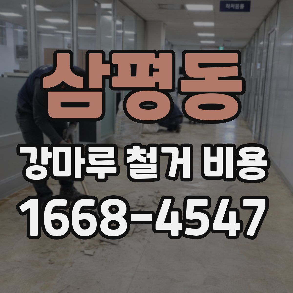 삼평동 강마루 철거 비용