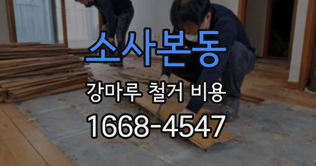 소사본동 강마루 철거 비용