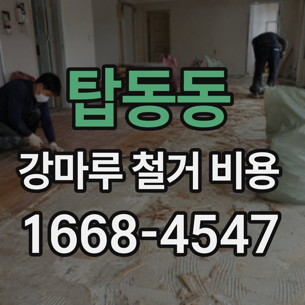 탑동동 강마루 철거 비용