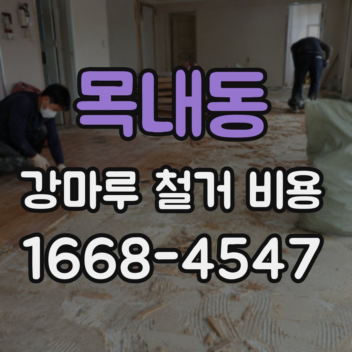 목내동 강마루 철거 비용