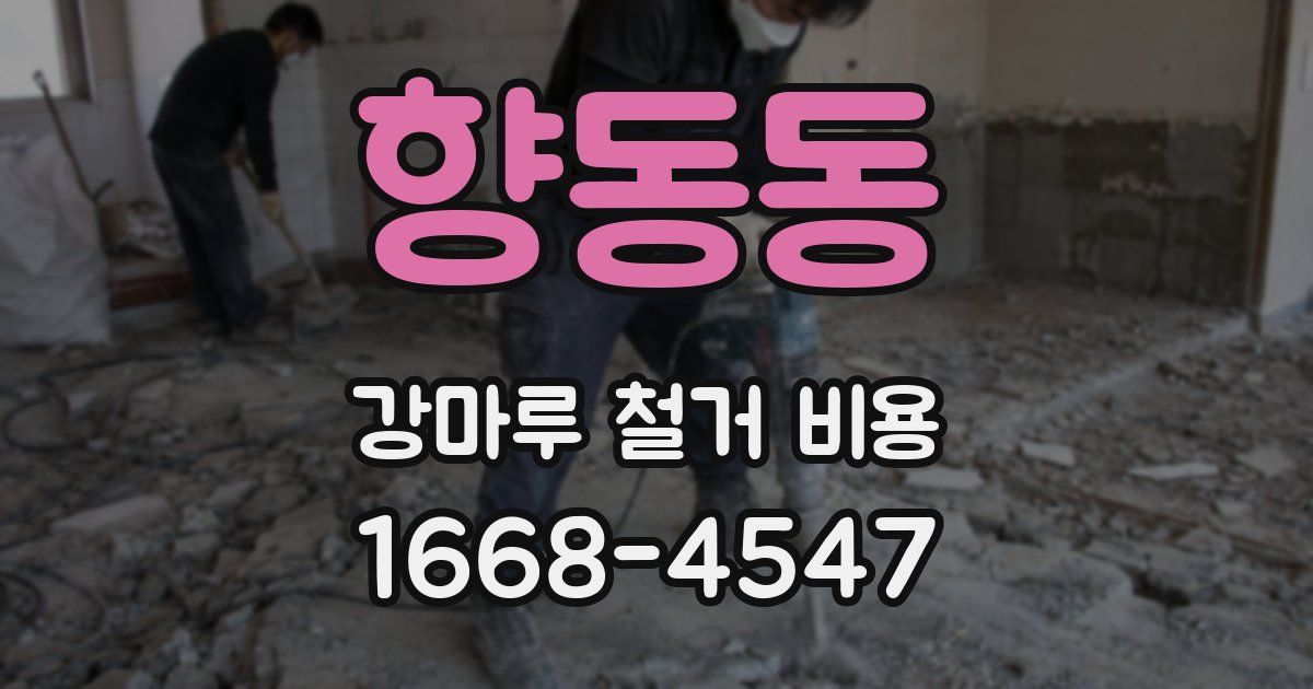향동동 강마루 철거 비용