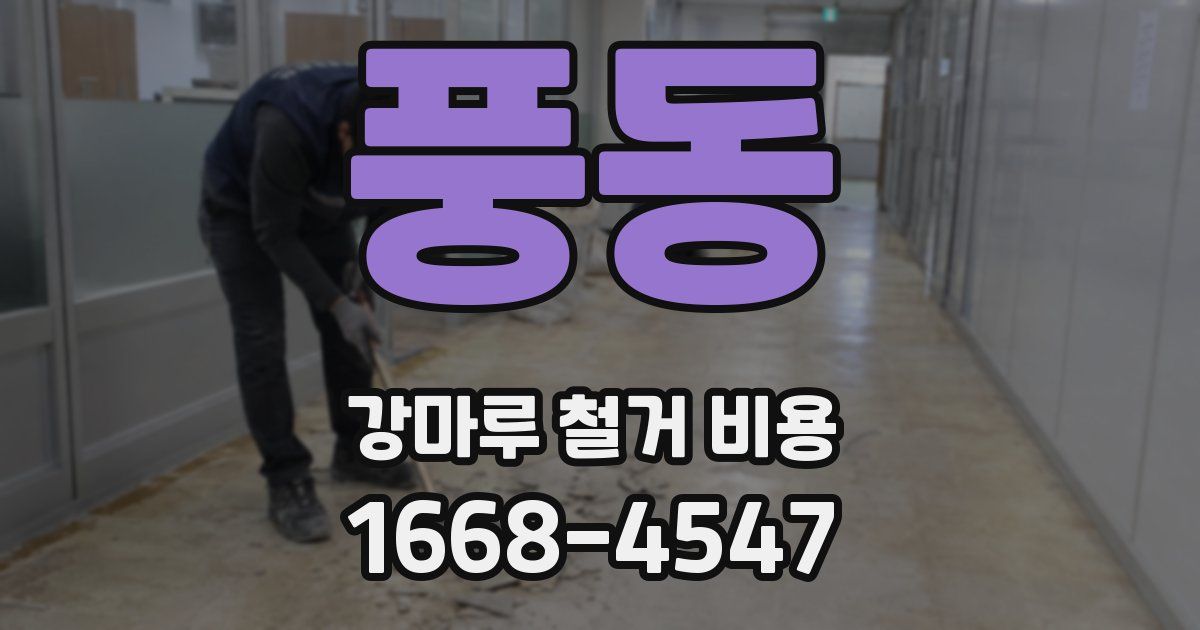 풍동 강마루 철거 비용