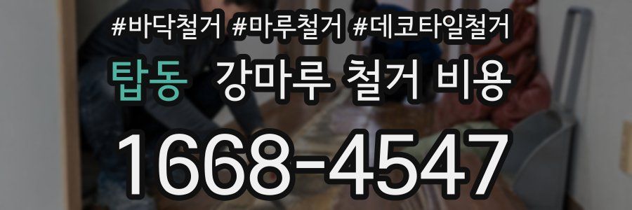 탑동 강마루 철거 비용