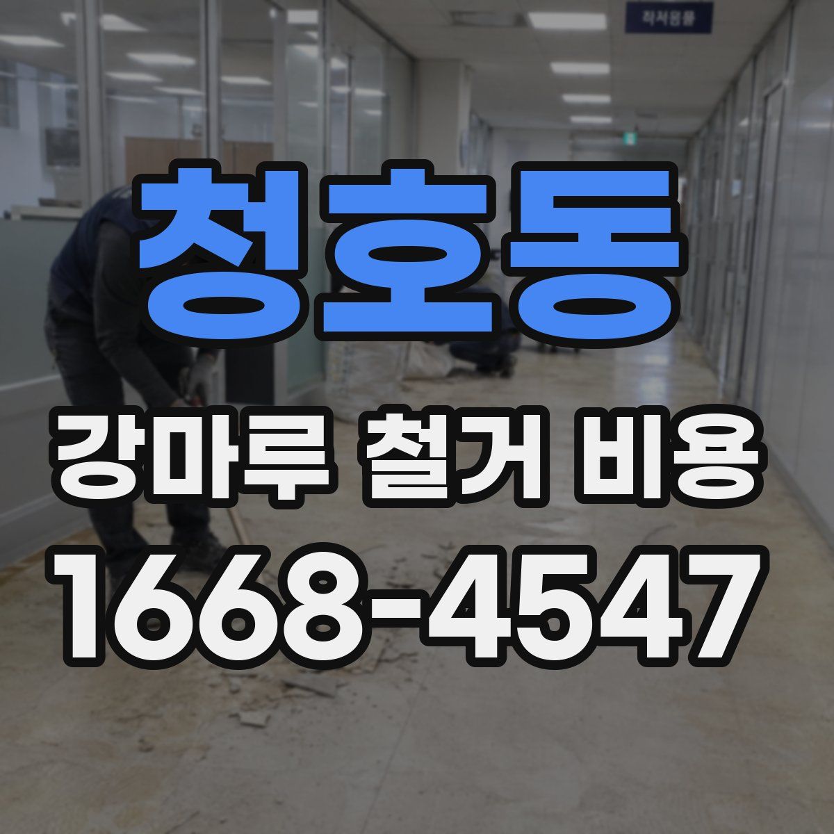 청호동 강마루 철거 비용